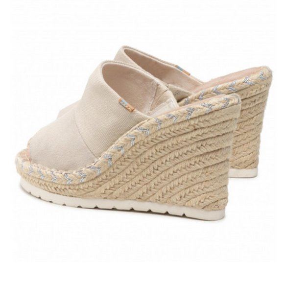 TOMS Canvas Wedge Espadrille Mule Sandals - Picture 5 of 5